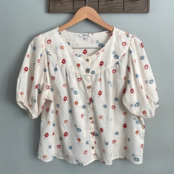 Madewell Tops - Madewell Prose Shirt in Dotted Floral Daisy Blouse size L
